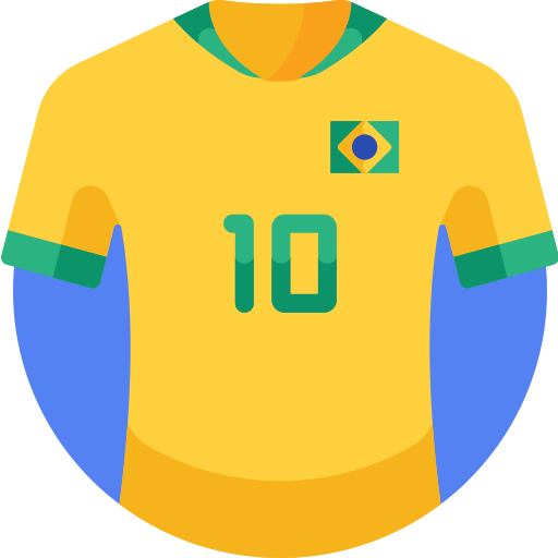 dessin d'un maillot de foot du Brésil